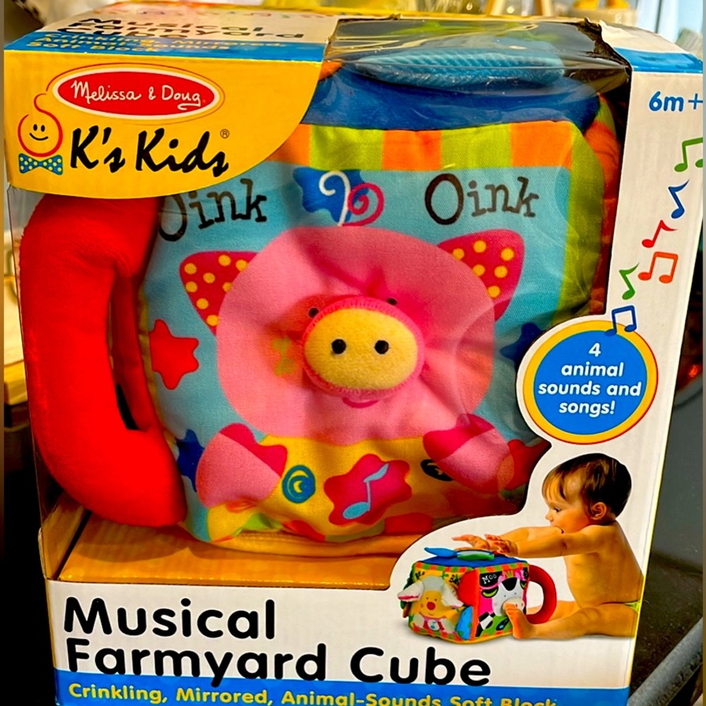 Melissa & Doug K's Kids Musical Farmyard Cube Educational Baby Toy